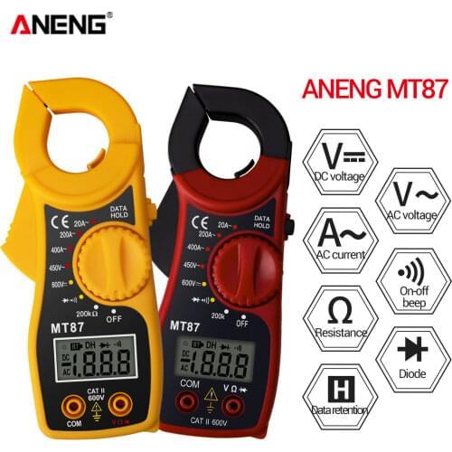 ANENG MT87 1999 Counts Digital Clamp Meter DC/AC Multimeter Ammeter Voltage Tester NCV Ohm High Precision Detector Tool