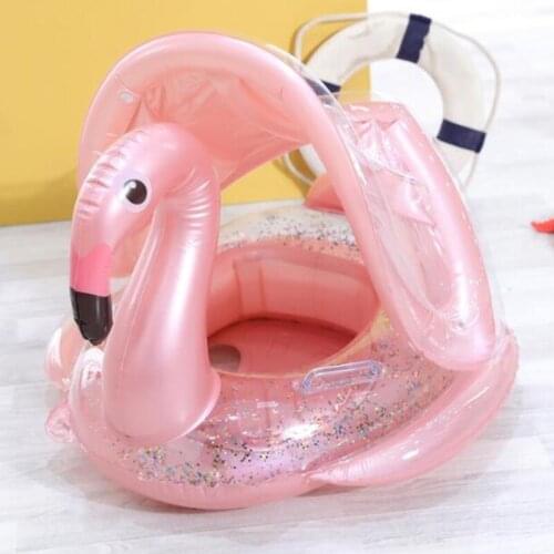 Colchoneta Piscina Inflatable Circle Baby Infant Float Pool Swimming Ring with Sunshade Floating Seat Summer Beach Party Pool T