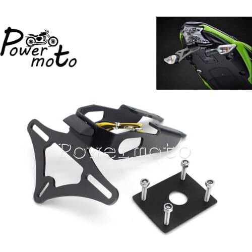 For KAWASAKI Ninja 650 Z650 2017-2019 Tail Tidy Fender Eliminator Bracket Kit LED License Plate Light Number Plate Holder Mount