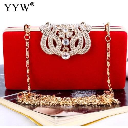 Elegant Velour Hard-Surface Women Evening Bags Rectangle Box Bag Handbags Black Red Fashion Party Clutches Ladies Bolsa Feminina