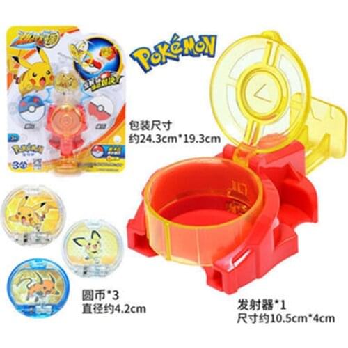 Pokemon Launcher Pikachu Venusaur Charizard Squirtle Anime Figure Go Battle Table Game Monster Action Model Kids Birthday Gifts