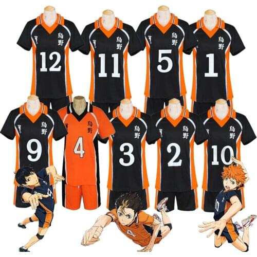 Haikyuu Cosplay Uniform Sportswear Jeerseys Volleyball Hinata 9-Styles High-School Club Hinata Shyouyou