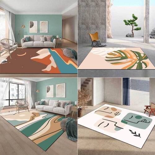 Abstract Minimalist Living Room Carpet Can Be Customized Large Size Carpet Nordic Style Pattern Mats Non-slip Foot Mats Alfombra