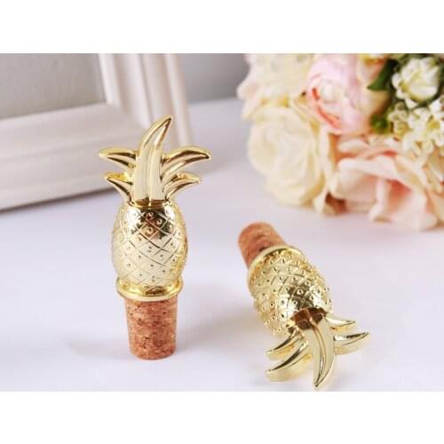 Creative Pineapple Champagne Red Wine Bottle Stopper Cork Plug Wedding Party Decorations Business Travel Souvenirs