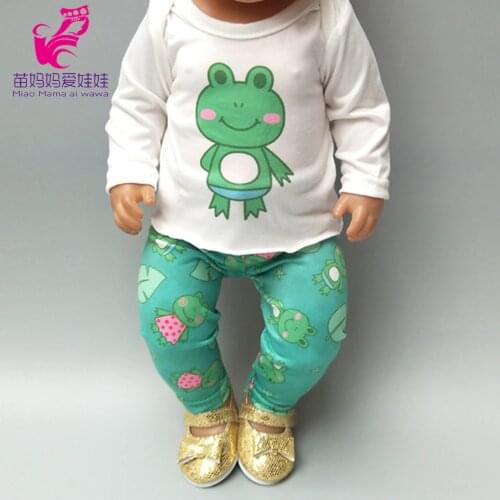 Doll clothes for 43cm baby doll coat cute hat flamingo rompers for 17" infant baby dolls clothes pants toys outfit