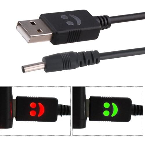 BORUIT 3.5mm Micro USB Charging Cable DC Power Supply Adapter Charger Flashlight for Head lamp Torch light Rechargeable Battery