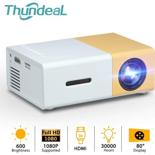 ThundeaL YG300 Mini Projector Audio YG-300 USB Portable Projector for 1080P Home Media Video Player Dropshipping Kids Gift