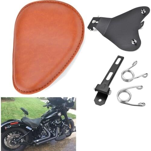 Motor PU Leather solo Saddle Seat Cafe Racer For Honda Shadow VT600C Spirit VT750C2 VT1100C VT1300CT Rebel CMX250C Magna VF750C