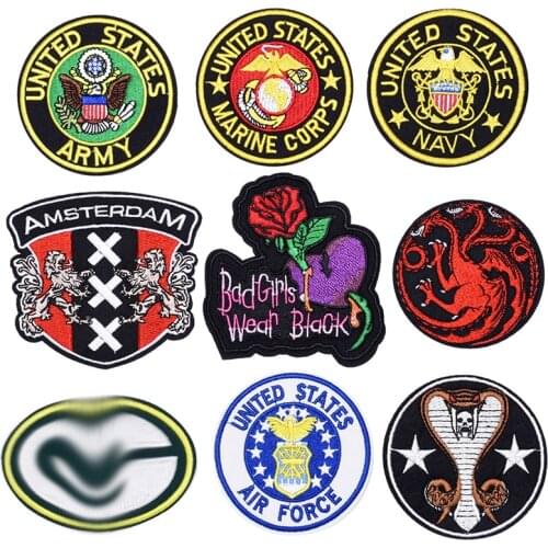 United states armies Embroidery dragon cobra Special forces Pilot Eagle Army Arms Morale Chapter Patch Badge Clothes Jacket Icon