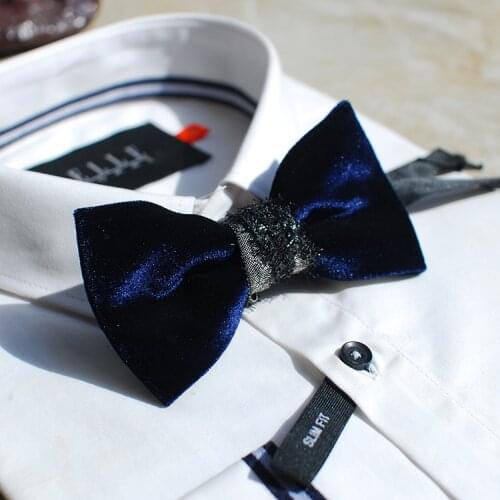 New Free Shipping 2016 fashion casual Mens MALE man personality bow tie PARTY design high-end velvet Headwear manual marriage
