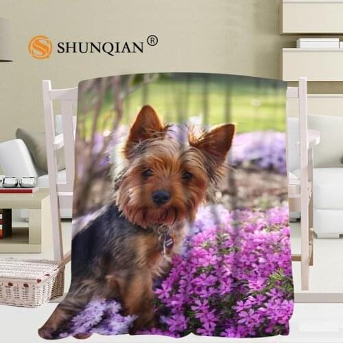 Custom Yorkshire Terrier Blanket Soft DIY Your Picture Decoration Bedroom Size 56x80Inch,50X60Inch,40X50Inch A7.10