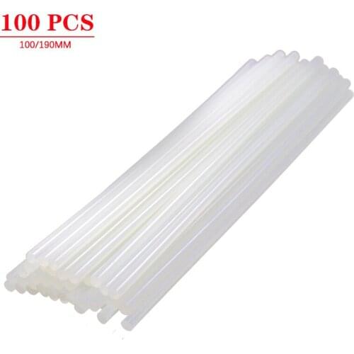 Finder 100pcs/ lot Hot Melt Glue Sticks 7mm diamter 100/ 190mm Length For Electric Glue Gun Craft Album Repair Tools