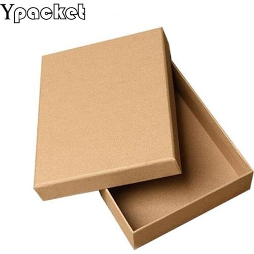 Custom)Rectangle jewelry organizer kraft paper boxes For Jewelry wallet Gift Box Holder Black and Brown 12x14x4cm 20pcs/lot