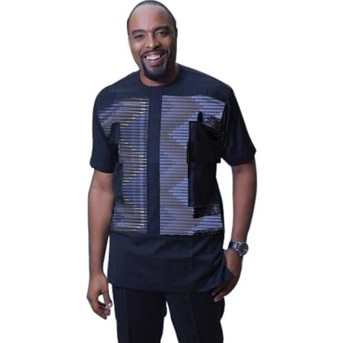 African Print Shirt Men Patchwork Fashion Dashiki Activity Wear Ankara Shirt Short Sleeve Tops Custom Made Africa Clothing