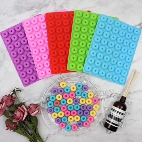 48 hole small donut silicone chocolate mold Summer ice mold Mini cookie candy mold Cake decorating tools