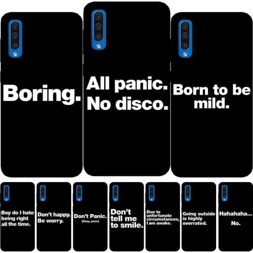 Born to be mild English Quotes Silicone Case For Samsung Galaxy A10 A20 A30 A40 A50 A70 A6 A8 Plus A9 A7 2018 Note 10 Pro 9 8
