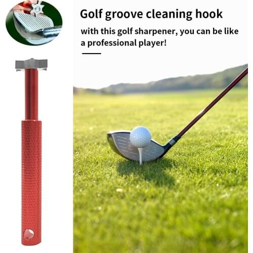 Golf Club Groove Sharpener Golf Wedge Sharpening Cleaning Tool Groove Steel Cleaning Tool, Red