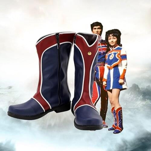 Ultraman Taro ZAT Cosplay Boots Customized Leather Shoes for Unisex Any Size Can be Made