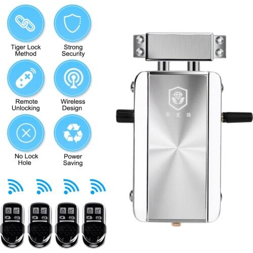 Smart Wireless Anti-theft Deadbolt Home Door Lock Kit Remote Control Keyless Entry Electronic Lock Access Control System