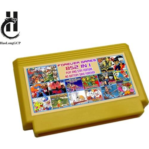 High Quality 852 in 1 8bit Game Card for Family video game console computer 60 pin game cartridge support save progress