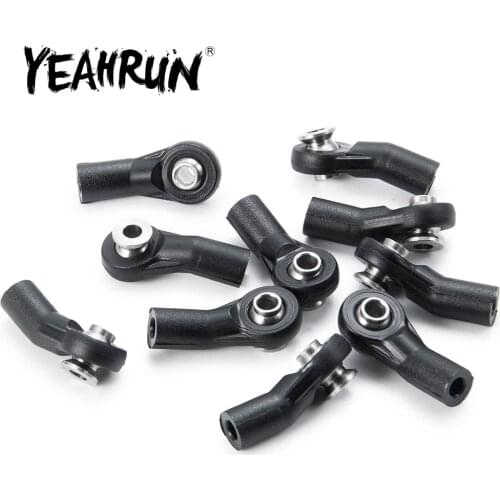 10 Pcs/Set Plastic Steering Link Rod Ball Head M3 Joint End for Axial SCX10 Wraith 1:10 RC Model Car