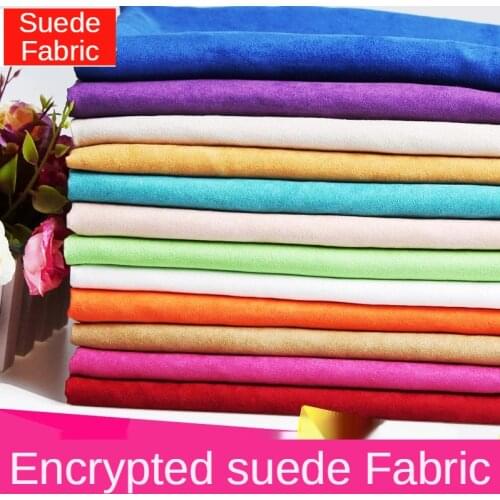 Suede Fabric for Jacket Sofa Cover Pillowcase Bag Skirt Dress Diy Sewing Velvet Cloth Plain Encrypt Textile Black Blue 50X150cm