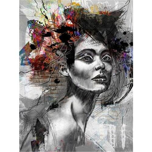 Woman Portrait DIY Cross Stitch 11CT Embroidery Kits Craft Needlework Set Printed Canvas Cotton Thread Home Decoration Sell