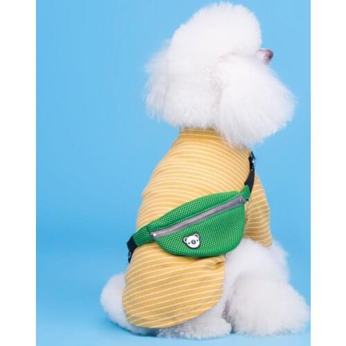 Pet Vest Stripe Design Skin-friendly Cotton Round Neck Backpack Decor Thin Vest Spring And Summer Design for Dog