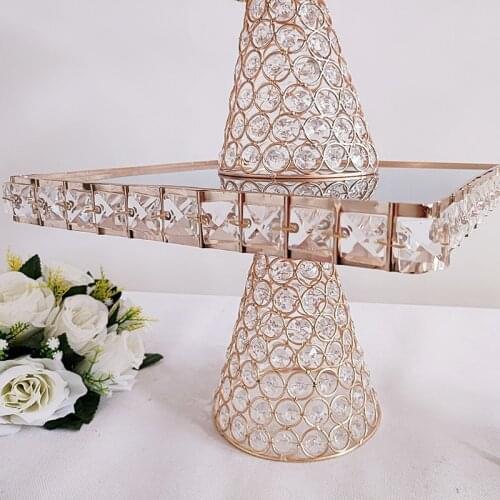 1pcs-3pcs Cake Stand Afternoon Tea Wedding Plates Party Tableware New Bakeware crystal tray Display Rack Cake Decorating Tools