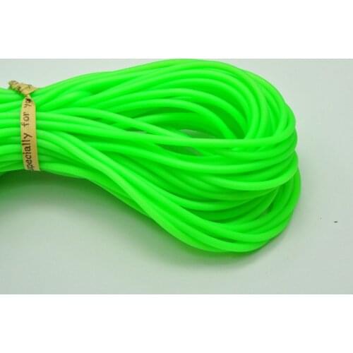 10 Meter Green 2mm Soft Hollow Rubber Tubing Jewelry Cord Cover Memory Wire