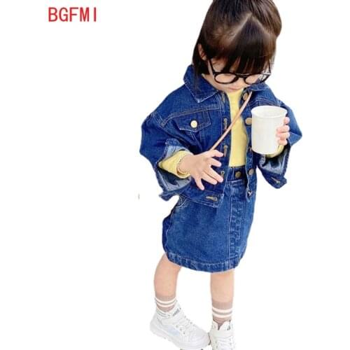 Baby Girl Jean Clothes Set Cotton Infant Toddler Child Jacket+Denim Skirt 2PCS Spring Autumn Long Sleeve Clothing sets Outfit