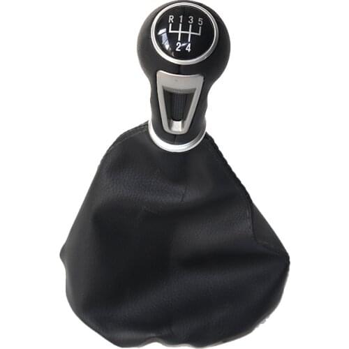5/6 speed Leather Car Shift Gear Knob Lever Gaitor Boot Cover For VW 2003-2008 Golf 4 IV MK4 GTI R32 Jetta jdm