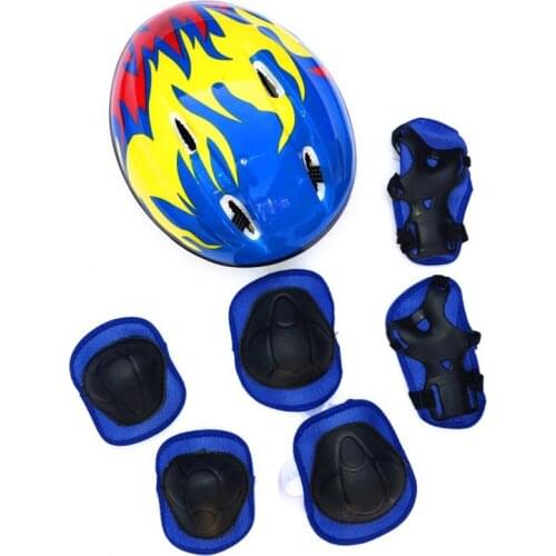 7Pcs/set Kids Boy Girl Safety Helmet Knee Elbow Pad Sets Children Cycling Skate Bicycle Roller Helmet Protection Safety Guard
