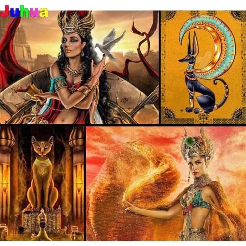 Ancient Egypt queen 5D DIY Diamond Painting full square round mosaic Egyptian diamond embroidery gift diamond stitch home decor