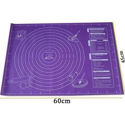 Non-Stick 45x60cm Silicone Pad Baking Mat Sheet Extra Large Baking Mat for Rolling Dough Pizza Dough Maker Holder Kitchen Tools