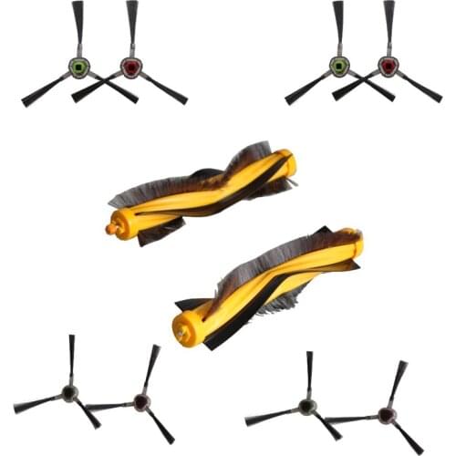 8 Pcs Side Brush +2 Pcs Main Brush For Ecovacs Deebot M81 DM81PRO M85 M88 OZMO 930 DR95 DR96 DR97 DR98 Vacuum Cleaner