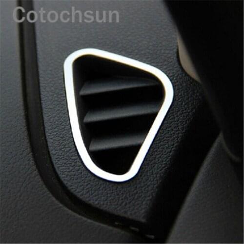 Cotochsun Stainless steel air vent trim decorationl frame sticker case for Ford Focus 2 MK2 2005-2016 car accessories 2pcs/set