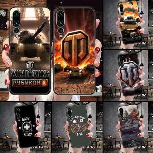 World Of Tank Phone Case For Huawei P Mate P10 P20 P30 P40 10 20 Smart Z Pro Lite black soft hoesjes trend coque luxury funda