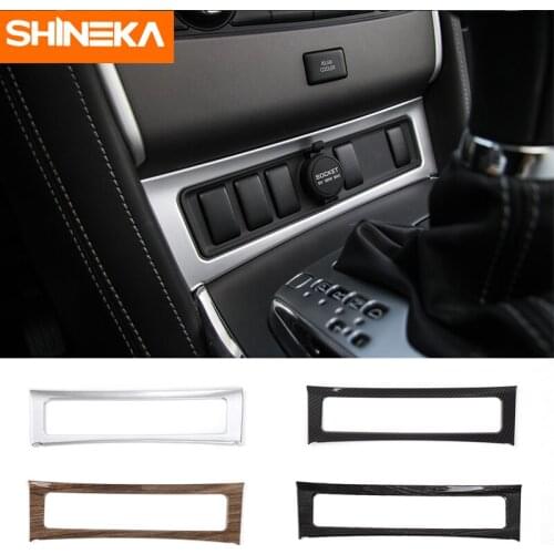 SHINEKA Interior Cigarette Lighter Button Decorative Frame Sticker Cover for Nissan Patrol 2017 Car Styling Accessories