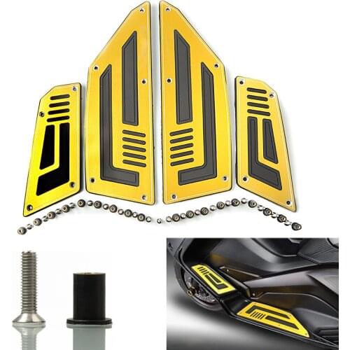 For Yamaha T-Max 530 TMax 530 TMax530 SJ09 2012 2013 2014 2015 2016 Front & Rear Motorcycle Footboard Steps Foot Pegs Plate