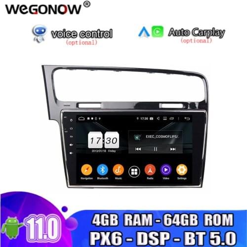 DSP TDA7851 Android 10.0 For VW Golf 7 2013-2015 64GB ROM 8 core Car DVD Player GPS Glonass map RDS Radio wifi Bluetooth 5.0