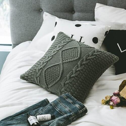Cotton Linen Macrame Cushion Covers Pillowcase Knitted Cushions Home Room Sofa Car Bohemia Hand-woven Pillow Case