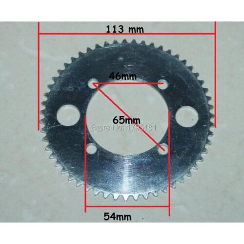 Electric Scooter Bicycle Chinese Parts 55T Tooth Sprocket 25H Chain Drive Plate Steel Rear Sprocket ATV Quad Spare Motoparts