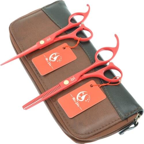 Meisha 5.5 inch Red Professional Hair Scissors Barber Hairdressing Cutting Thinning Shears Salon Hair Styling Razors A0069A