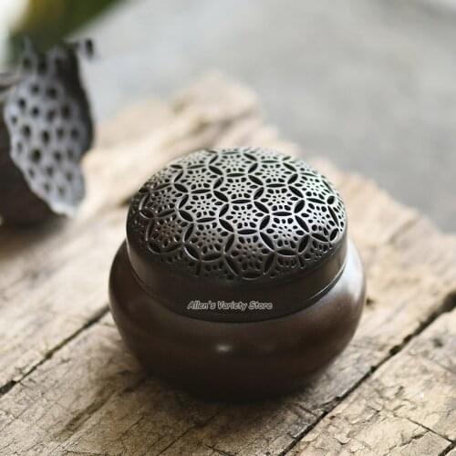 Cute Antique Mini jar Pure Metal Brass Copper Coils incense Zinc Alloy Censer Thurible burner Coil Incense burner Incensory