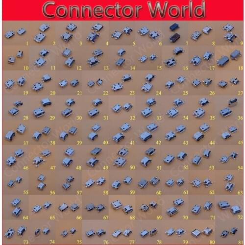 81 model 162pcs 5Pin tail socket Female,Mini Micro Usb Connector port jack sockect for Samsung Lenovo Huawei ZTE HTC ect plug