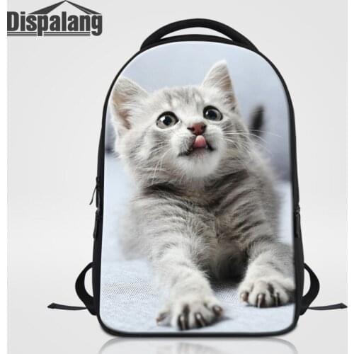 Dispalang Brand Fashion Women Laptop Backpacks Cat Dog Animal Print Mens School Backpacks College Students Notebook Bagpack