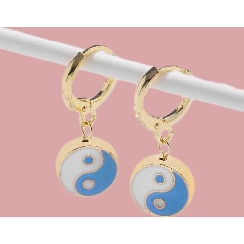 Trendy Tai Chi Dangle Earrings For Women Teens Girls Classic Yin Yang Fengshui Drop Earring Party Fashion Jewelry Gifts