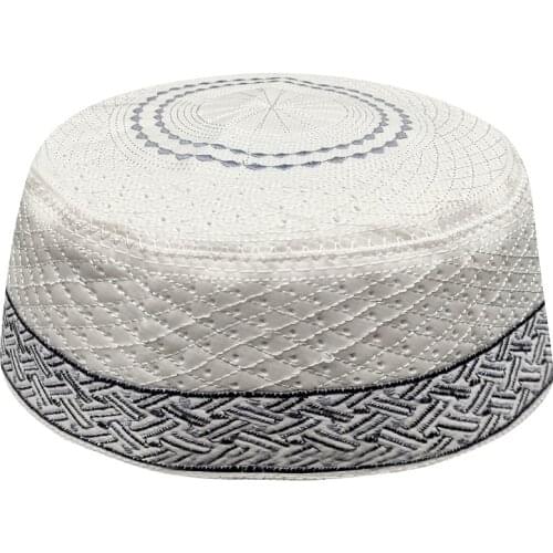 Wholesale Fashion Muslim Cap Jewish Hats Man Saudi Arabic Islamic Clothing Prayer Turban Islam Egyptian Kufi Topi Bonnet Kippah