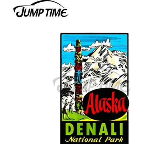 JumpTime 13 x 4cm For Denali National Park Alaska Vintage Travel Decal Travel Sign JDM Window Decal Car Sticker Accessories